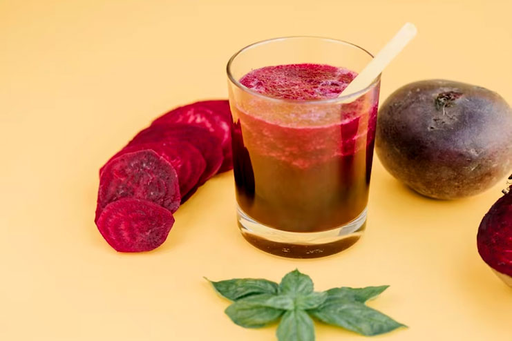 Beet root and juice