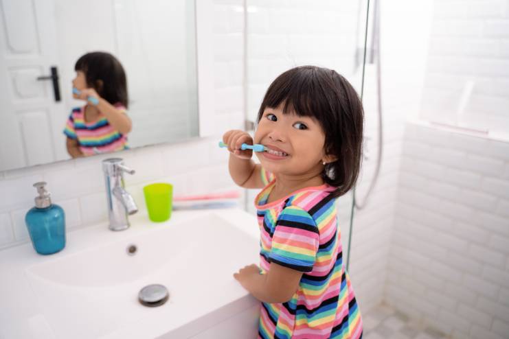 Child to brush after meals