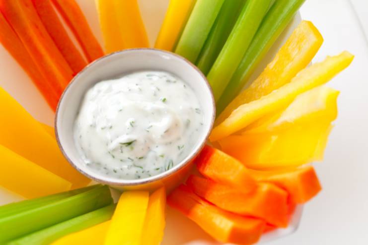 Fresh veggies and dip