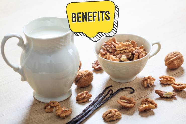 Health benefits of walnut milk