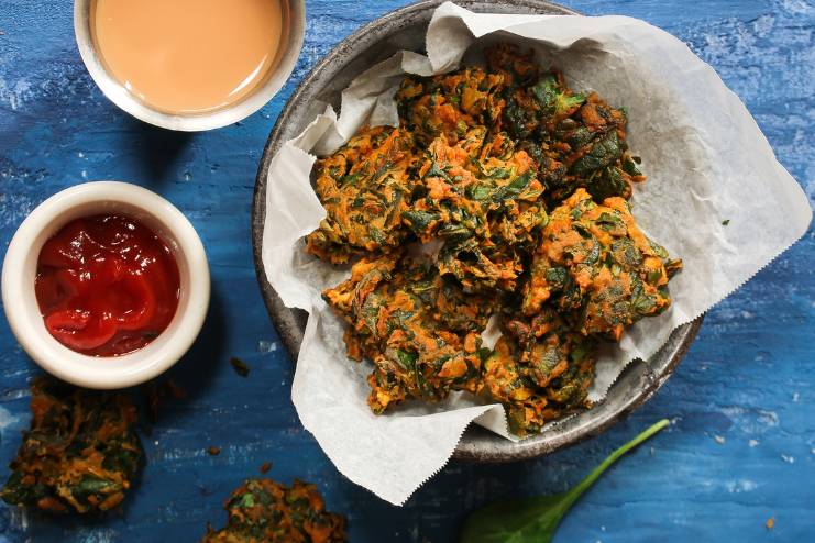 Malabar spinach pakoda