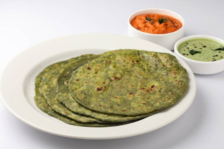 Malabar spinach paratha recipe