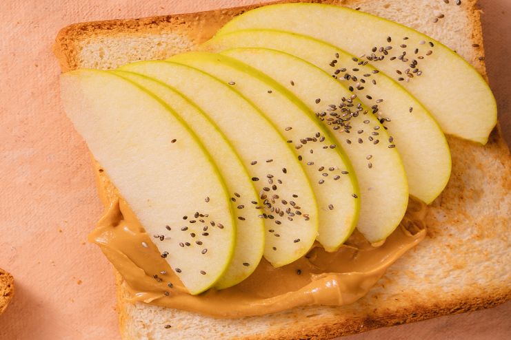 Peanut butter and apple sandwiches