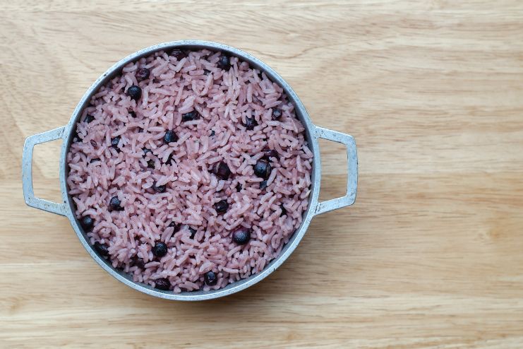 Black rice pilaf