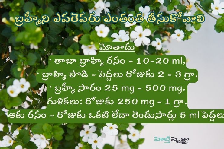 Brahmi – Part used, dosage 2
