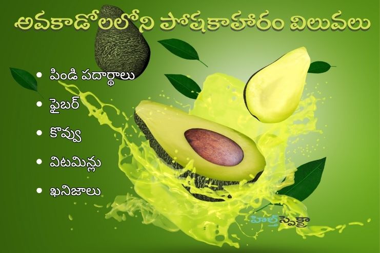 Nutrition values of Avocados