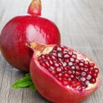Pomegranate in rainy