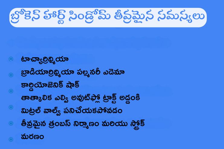 Complications of broken heart syndrome