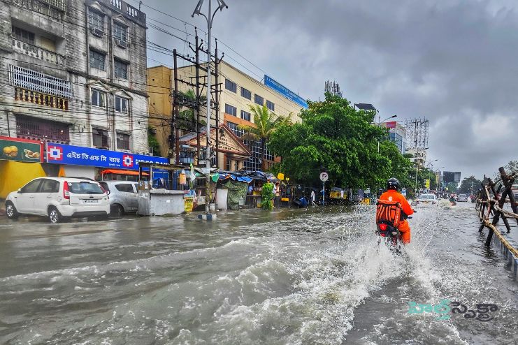 Polluted water during monsoon