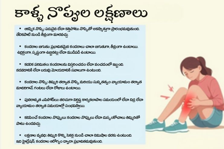 Symptoms of Leg cramps