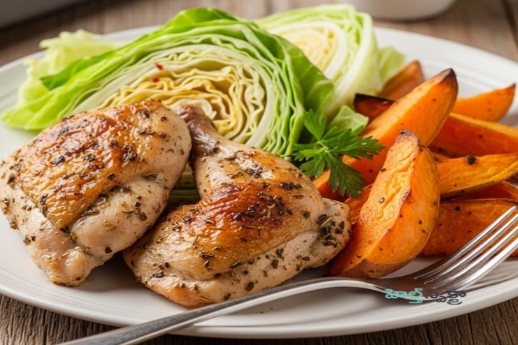 Chicken with cabbage & sweet potato