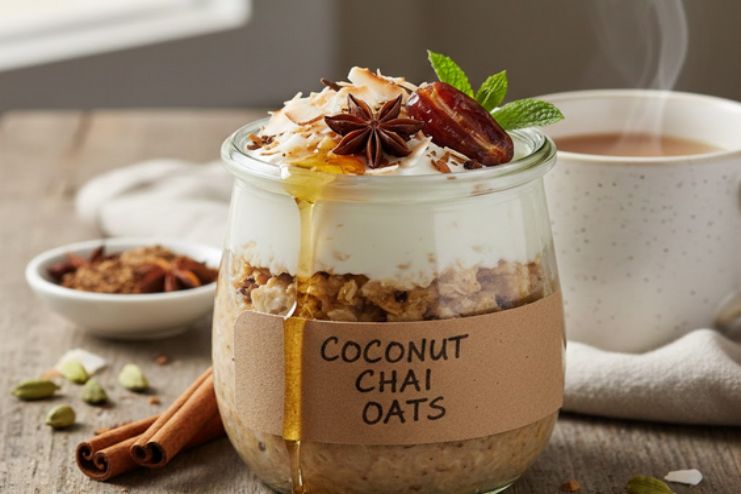 Coconut Chai-Spiced Overnight Oats