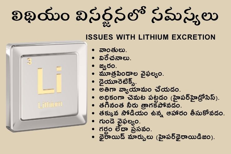 Issues with lithium excretion