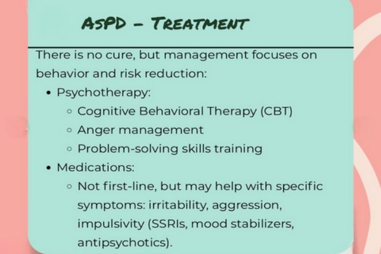 Treatment For antisocial personality disorder