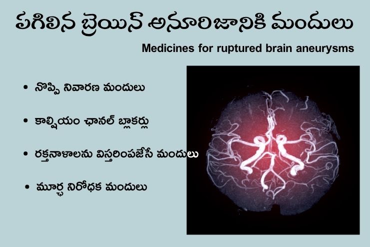 Medicines for ruptured brain aneurysms